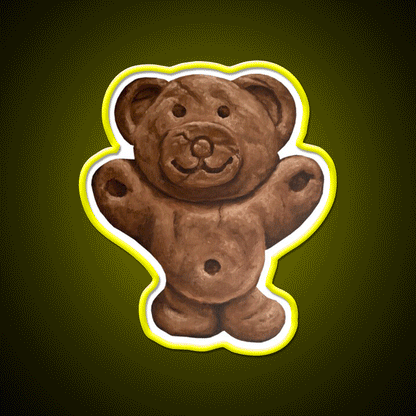 Chocolate Tiny Teddy Snack Food Led Neon Sign Rgb Color - Custom LED neon sign front view