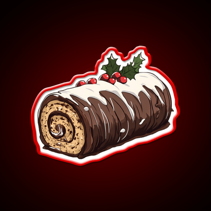 Chocolate Yule Log Snack Food Led Neon Sign Rgb Color - Shineneon