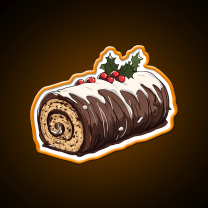 Chocolate Yule Log Snack Food Led Neon Sign Rgb Color - Shineneon