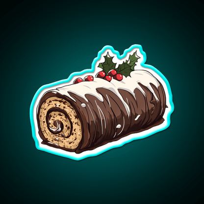 Chocolate Yule Log Snack Food Led Neon Sign Rgb Color - Shineneon