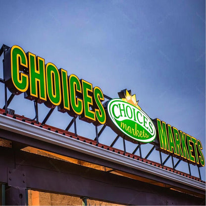 Choices Markets 3D Frontlit And Backlit Channel Letter Led Light Sign - Shineneon