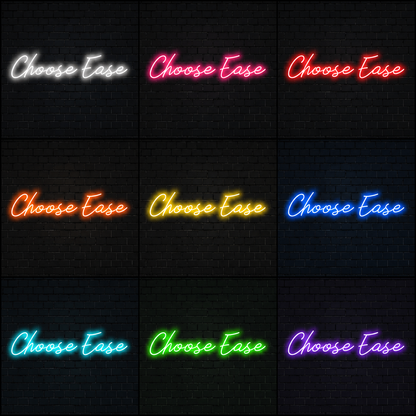 Choose Ease Wall Decor LED Neon Sign - 05 Color Grid