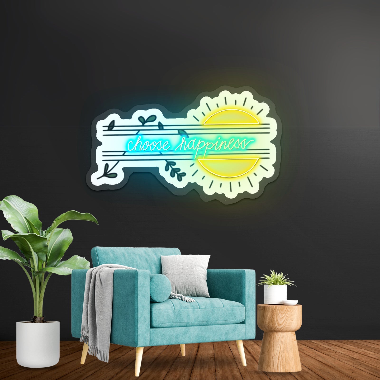 Choose Happiness Neon Sign Wall Art - Shineneon