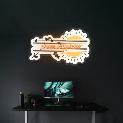 Choose Happiness Neon Sign Wall Art - Shineneon