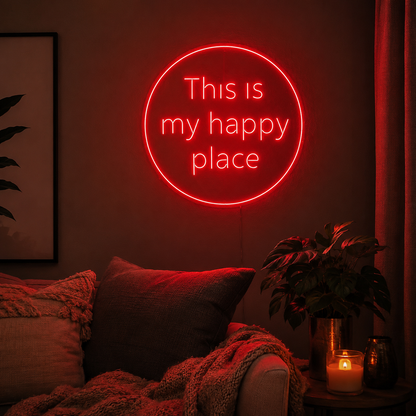Choose Happy Acrylic Wall Light LED Neon Sign - 03 Real Lifestyle Scene