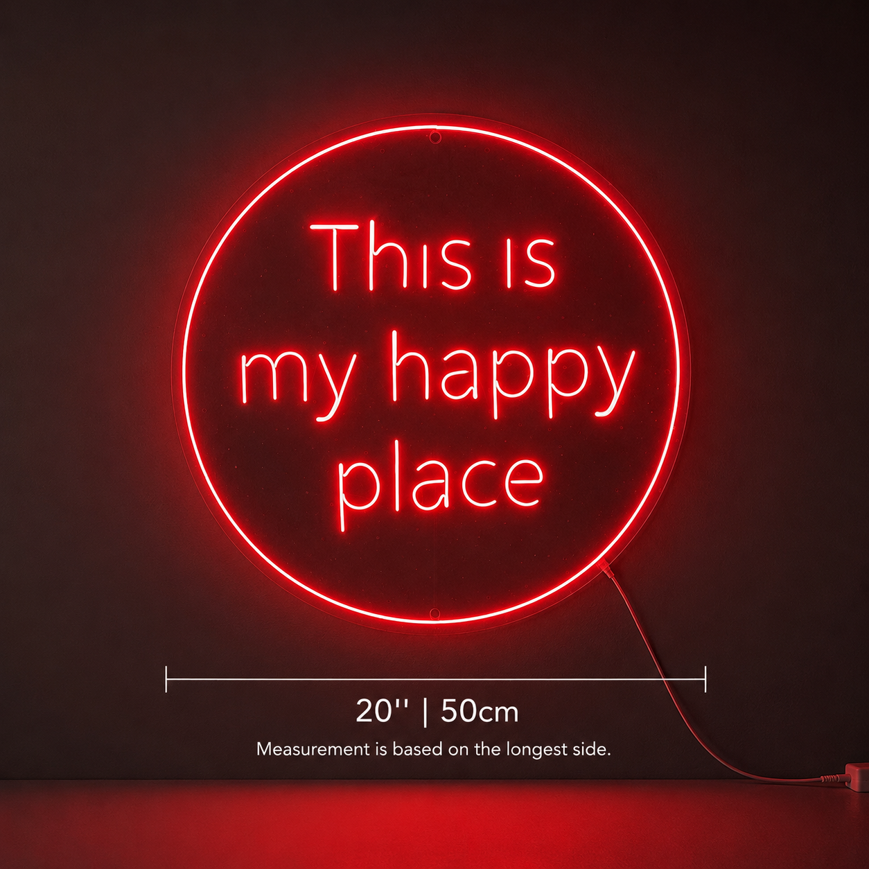 Choose Happy Acrylic Wall Light LED Neon Sign - 04 Size Image