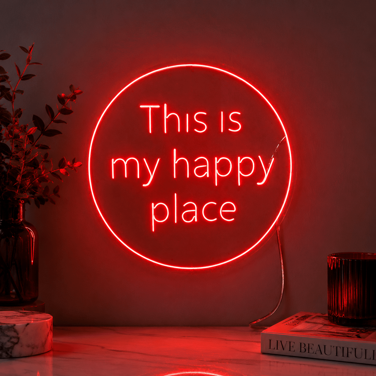 Choose Happy Acrylic Wall Light LED Neon Sign - Shineneon