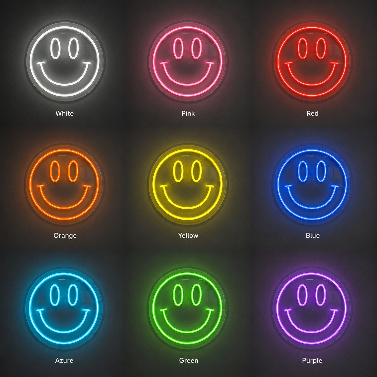 Choose Happy Classic LED Neon Sign - 05 Color Grid