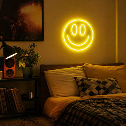 Choose Happy Handwritten Wall Decor LED Neon Sign - 03 Real Lifestyle Scene
