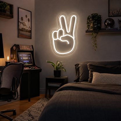 Choose Happy Sign Wall Decor LED Neon Sign - 03 Real Lifestyle Scene