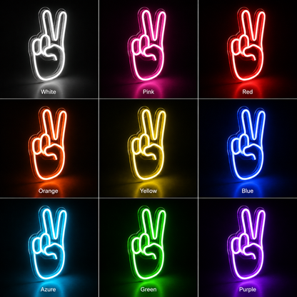Choose Happy Sign Wall Decor LED Neon Sign - 05 Color Grid