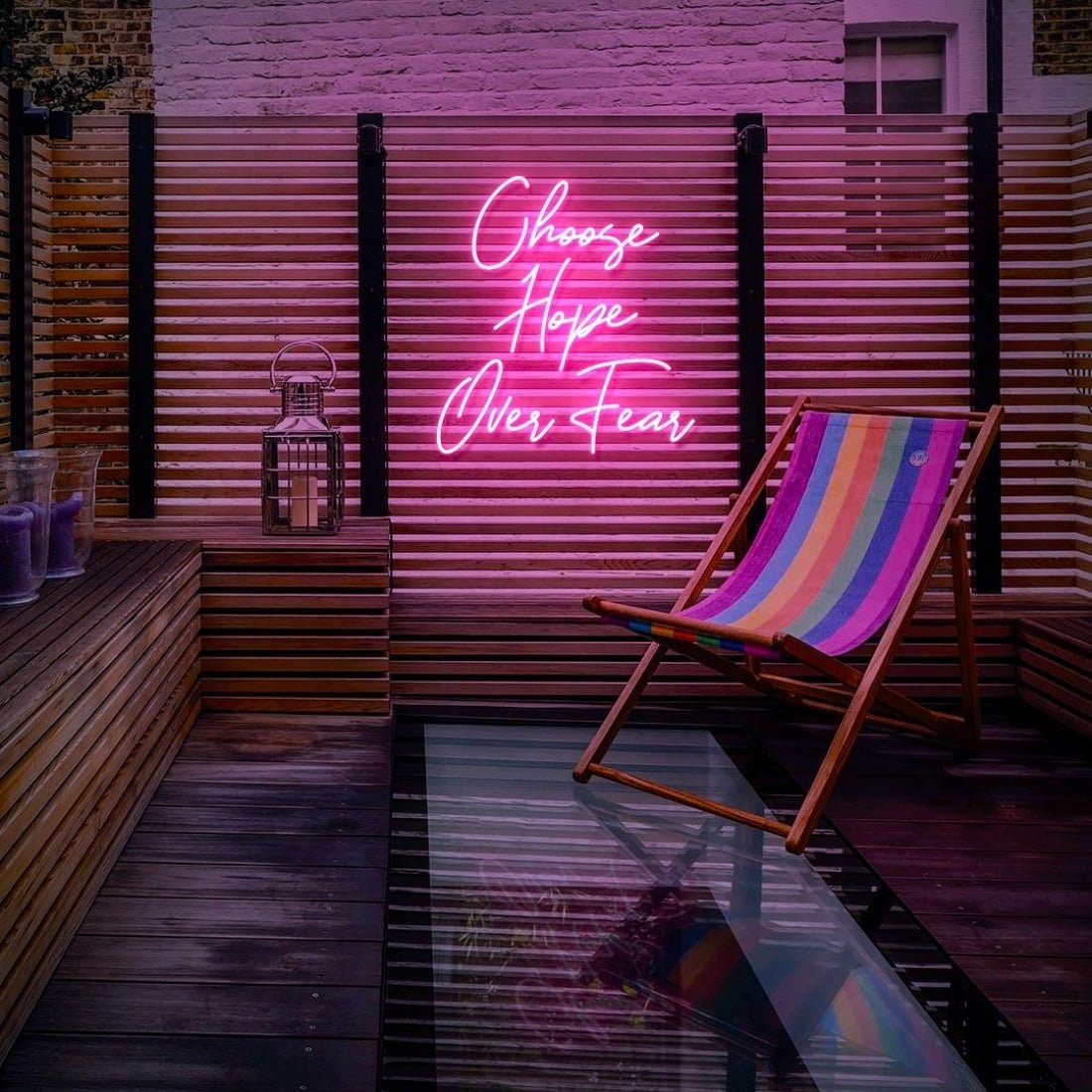 Choose Hope Over Fear Led Sign Business Neon Sign - Shineneon