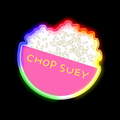 Chop Suey Is Too Yummi Led Neon Sign Chinese Food Rgb Color