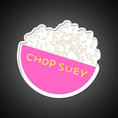 Chop Suey Is Too Yummi Led Neon Sign Chinese Food Rgb Color - Shineneon
