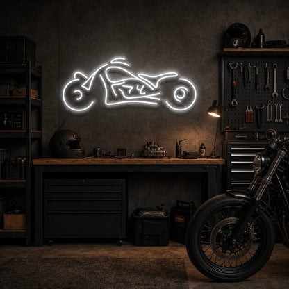 Chopper Motorcycle Side Profile LED Neon Sign - Shineneon