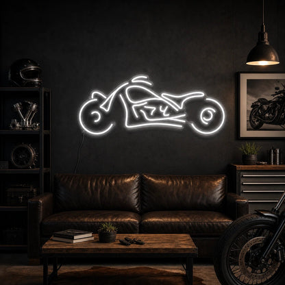 Chopper Motorcycle Side Profile LED Neon Sign - Shineneon