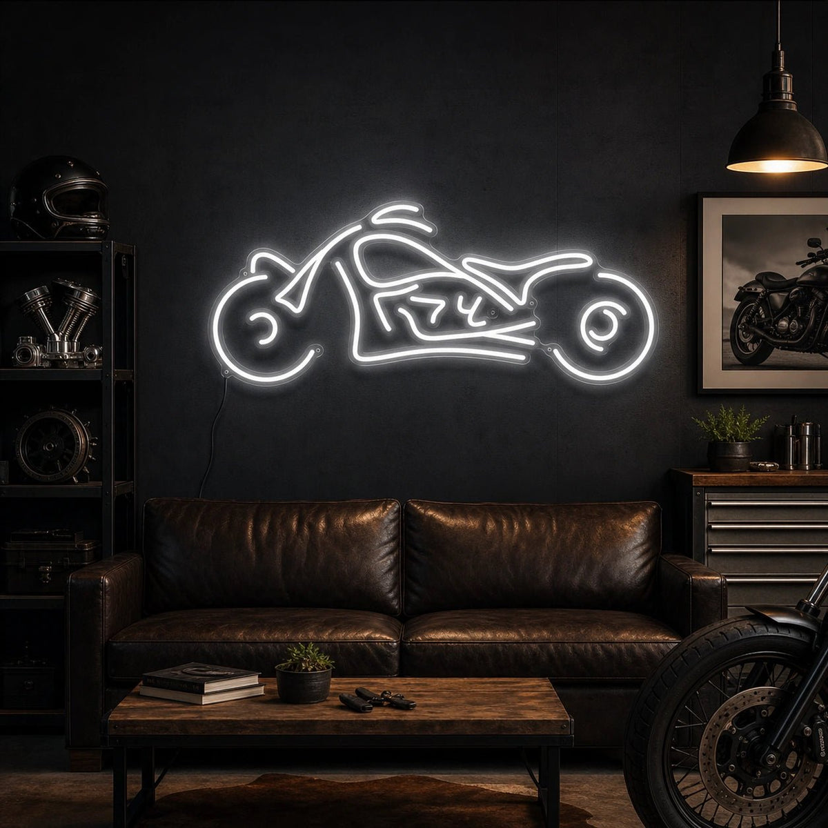 Chopper Motorcycle Side Profile LED Neon Sign - Shineneon