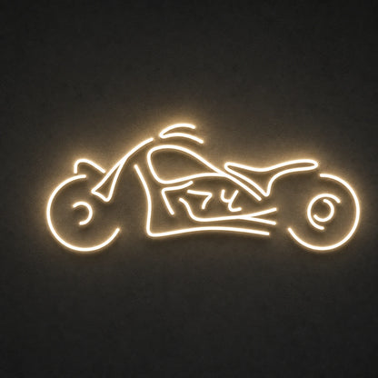 Chopper Motorcycle Side Profile LED Neon Sign Garage Neon Sign main product image