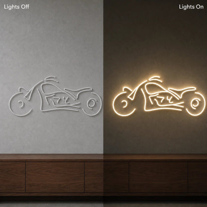 Chopper Motorcycle Side Profile LED Neon Sign Garage Neon Sign - Shineneon