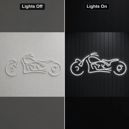 Chopper Motorcycle Side Profile LED Neon Sign Home Bar Wall Decoration - Shineneon