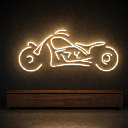 Chopper Motorcycle Side Profile LED Neon Sign Man Cave Neon Sign - Shineneon