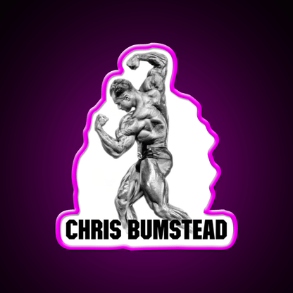Chris Bumstead Cbum Arnold Pose Gym Fitness Led Neon Sign Rgb Color - Shineneon