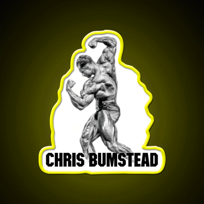 Chris Bumstead Cbum Arnold Pose Gym Fitness Led Neon Sign Rgb Color - Custom LED neon sign front view