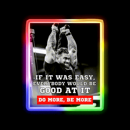 Chris Bumstead Cbum Bodybuilding Gym Fitness Led Neon Sign Rgb Color - LED neon sign close-up detail