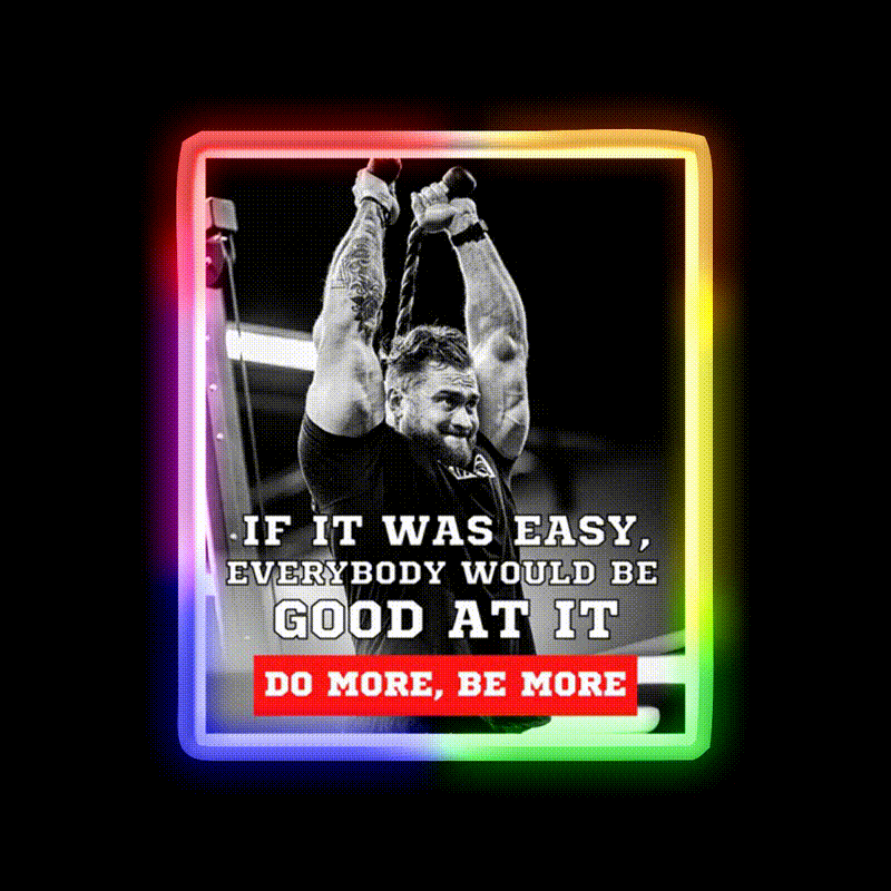 Chris Bumstead Cbum Bodybuilding Gym Fitness Led Neon Sign Rgb Color - LED neon sign close-up detail