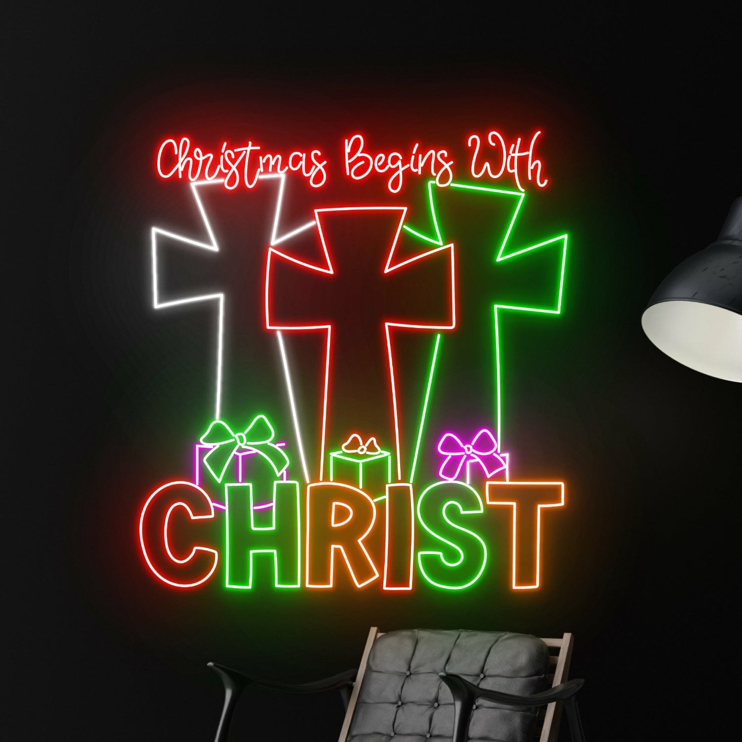 Christ Led Neon Sign For Homes Stores And Church Events | Shineneon