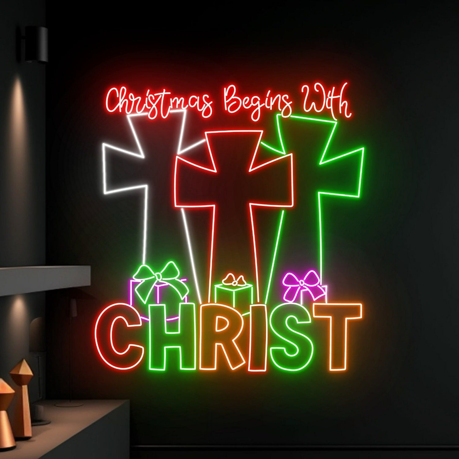 Christ Led Neon Sign For Homes Stores And Church Events | Shineneon