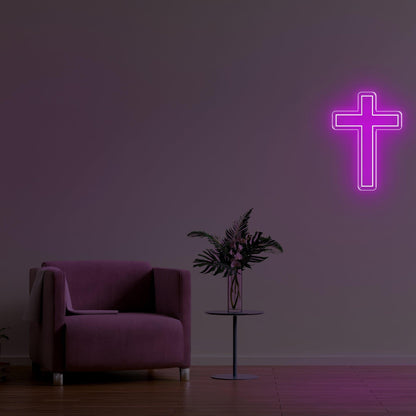 Christianity Yellow Cross Led Neon Sign For Home Decor | Shineneon