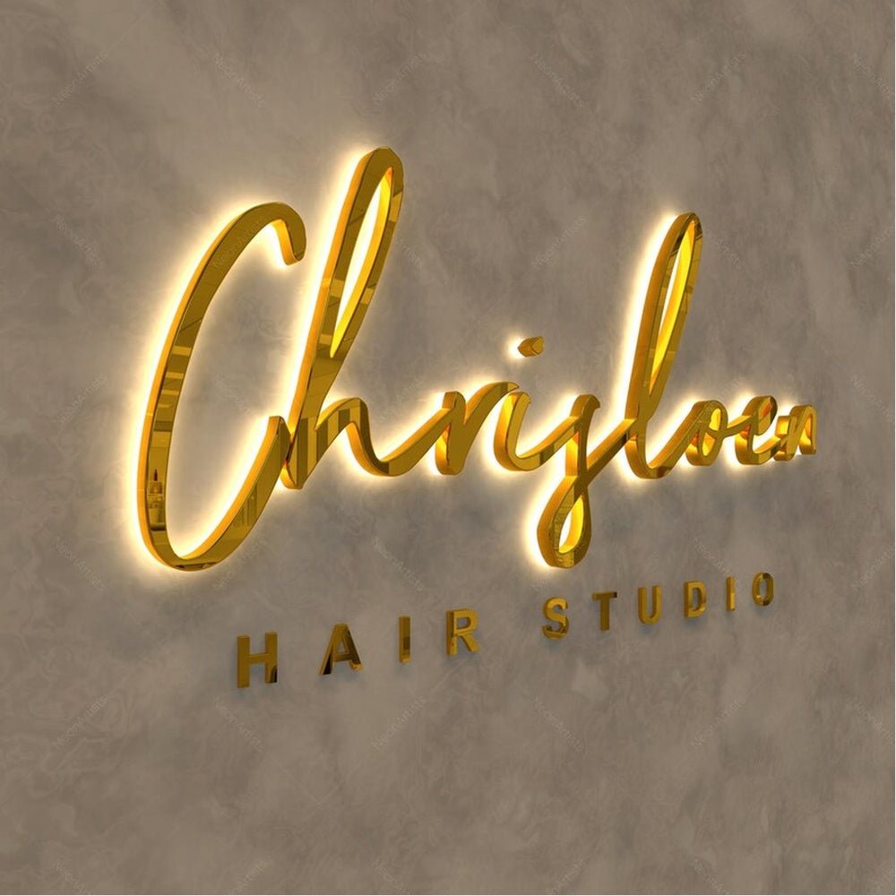 Christloen Hair Studio 3D Backlit Channel Letters Led Light Sign - Shineneon