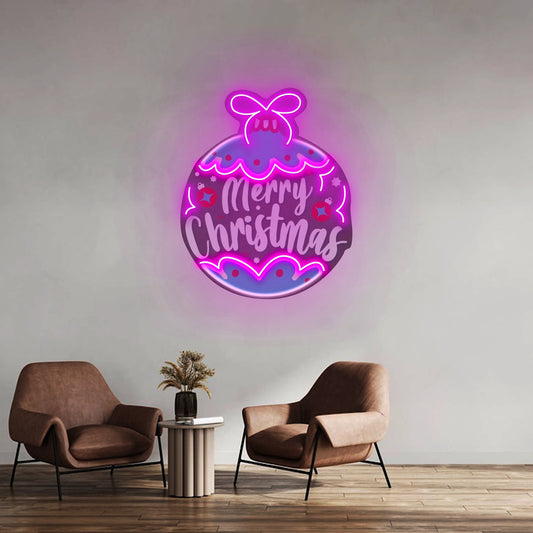 Christmas Bauble Art Neon Sign For Sale