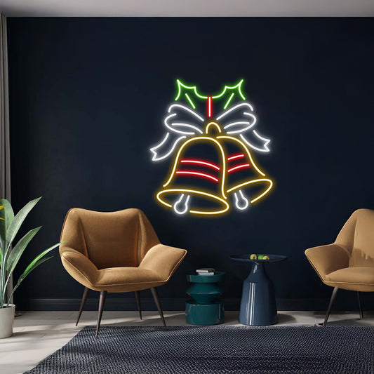 Christmas Bells Neon Sign