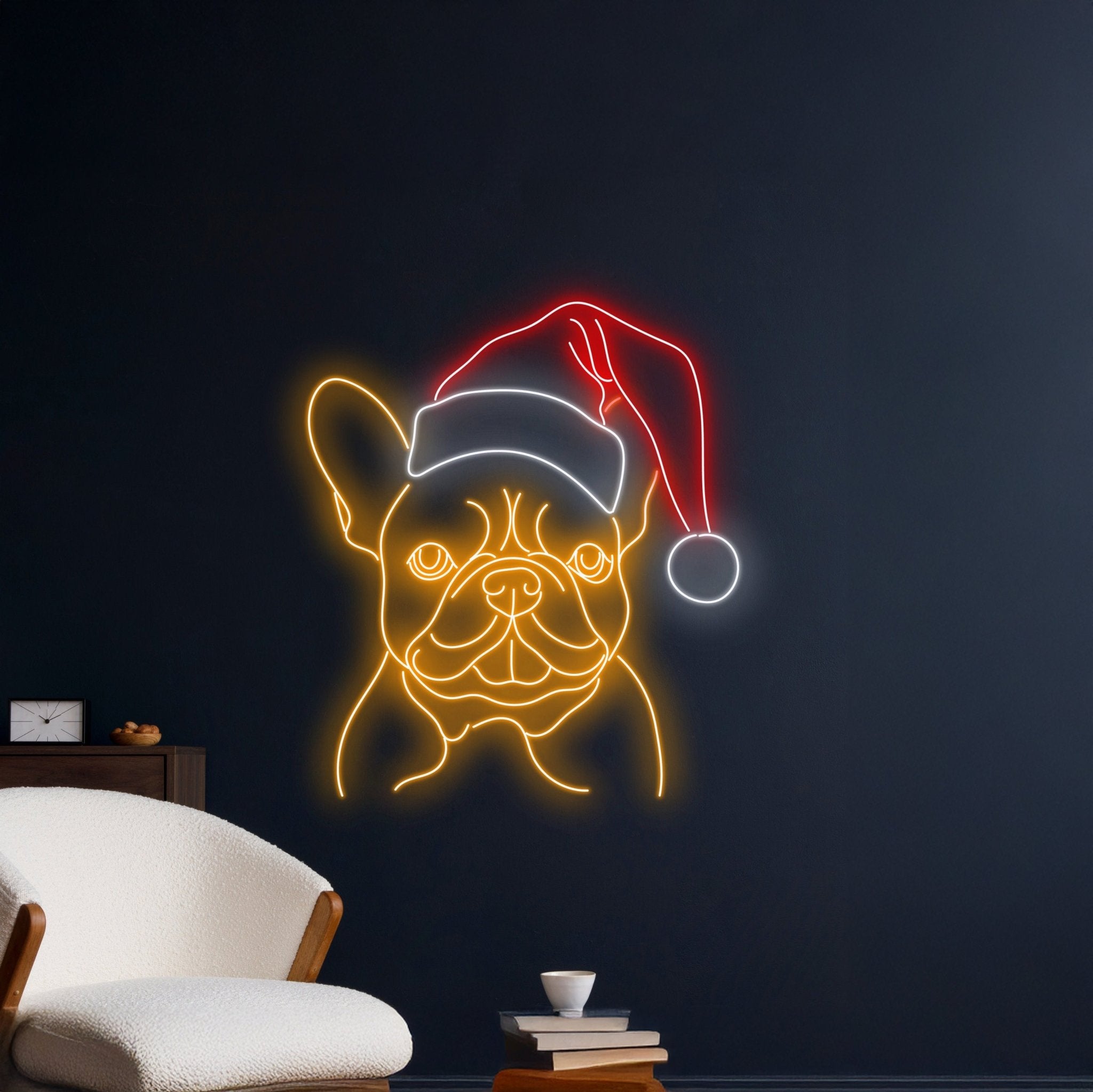 Christmas Cap Dog Led Light - Shineneon
