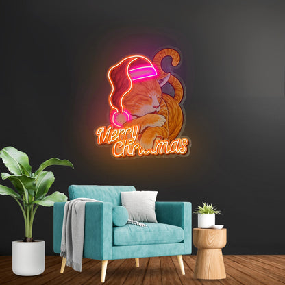 Christmas Cat Led Neon Sign Light Custom Led Signs - Shineneon