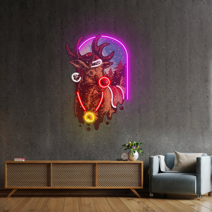 Christmas Deer Led Neon Sign Light Custom Led Signs - Shineneon