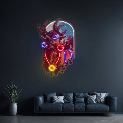 Christmas Deer Led Neon Sign Light Custom Led Signs - Shineneon