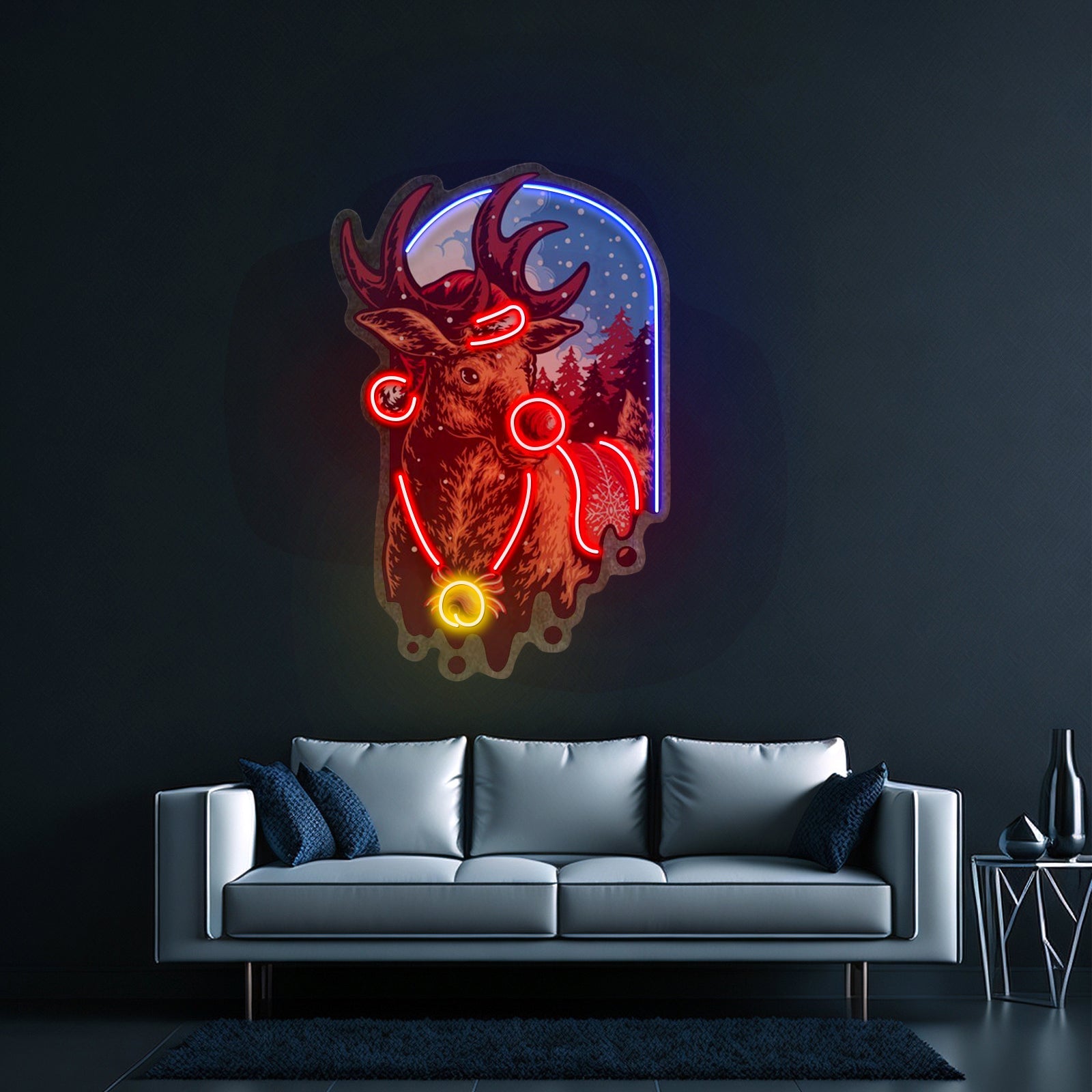 Christmas Deer Led Neon Sign Light Custom Led Signs - Shineneon