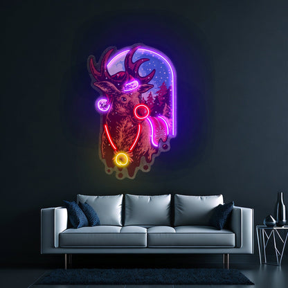 Christmas Deer Led Neon Sign Light Custom Led Signs - Shineneon