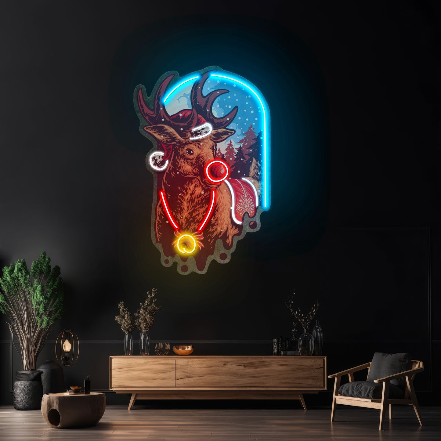 Christmas Deer Led Neon Sign Light Custom Led Signs