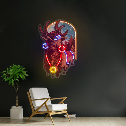 Christmas Deer Led Neon Sign Light Custom Led Signs