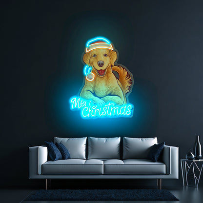 Christmas Double Bell Neon Artwork For Sale