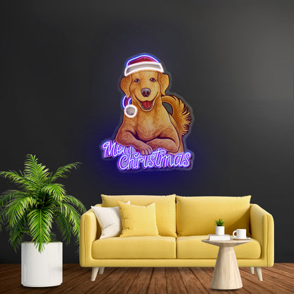 Christmas Double Bell Neon Artwork For Sale