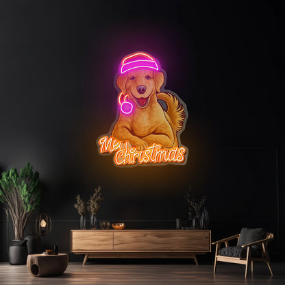 Christmas Double Bell Neon Artwork For Sale