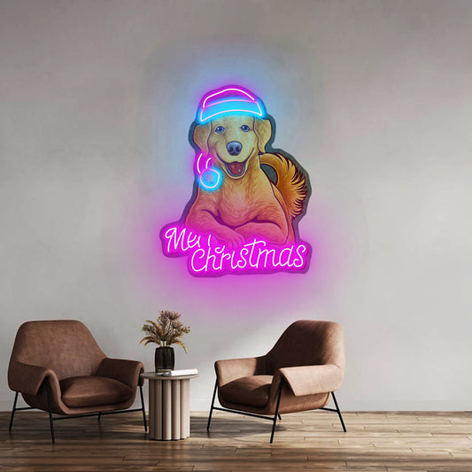 Christmas Dog Led Neon Sign Light Custom Led Signs