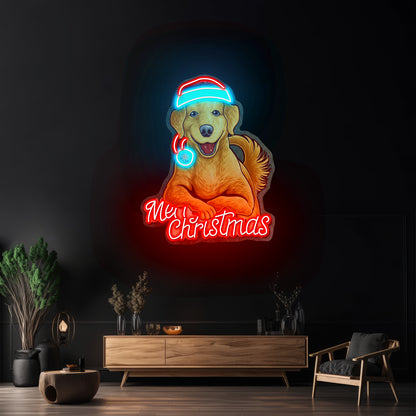 Christmas Double Bell Neon Artwork For Sale