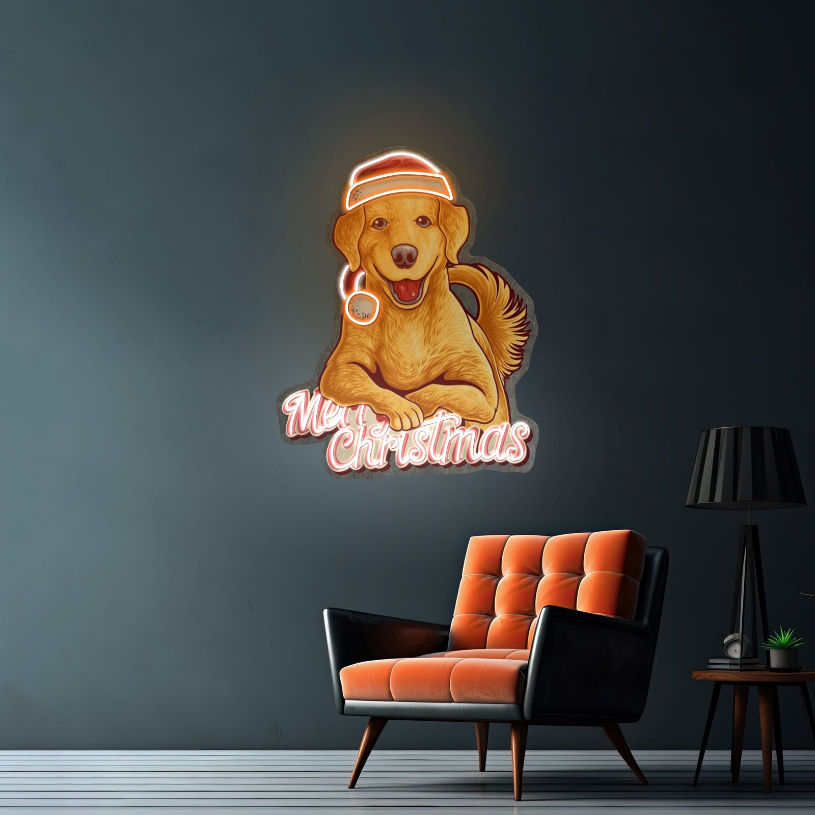Christmas Double Bell Neon Artwork For Sale