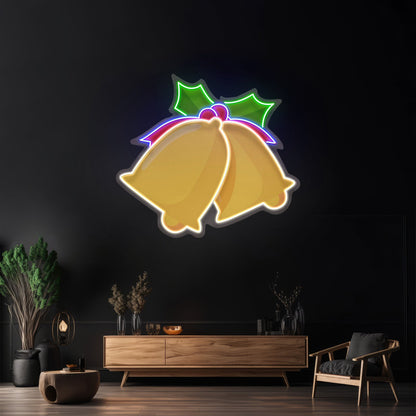 Christmas Double Bell Neon Artwork For Sale - Shineneon